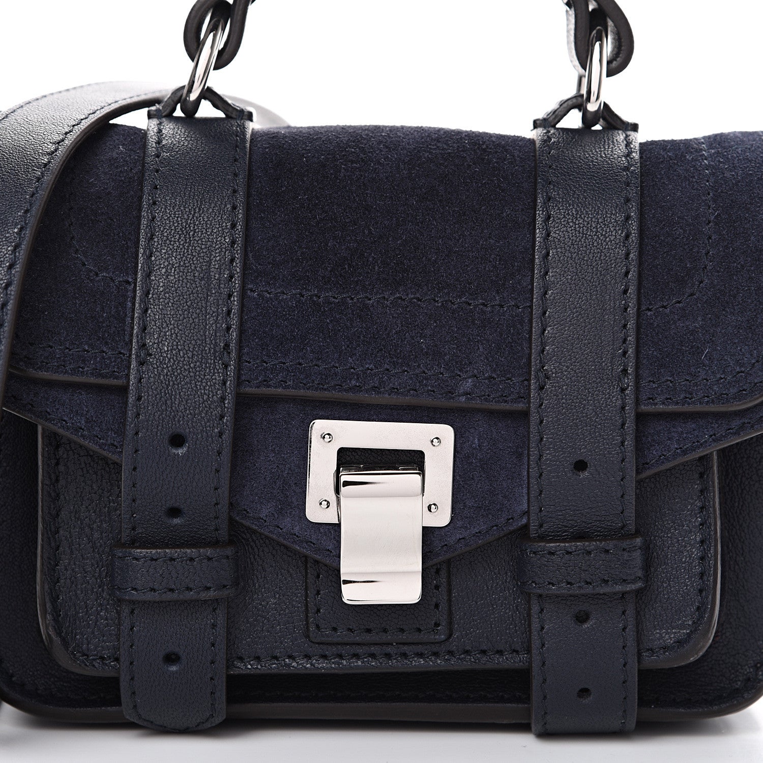 Proenza Schouler Suede Micro PS1 Satchel Dark Navy 8 of 12
