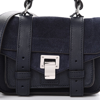 Proenza Schouler Suede Micro PS1 Satchel Dark Navy 8 of 12