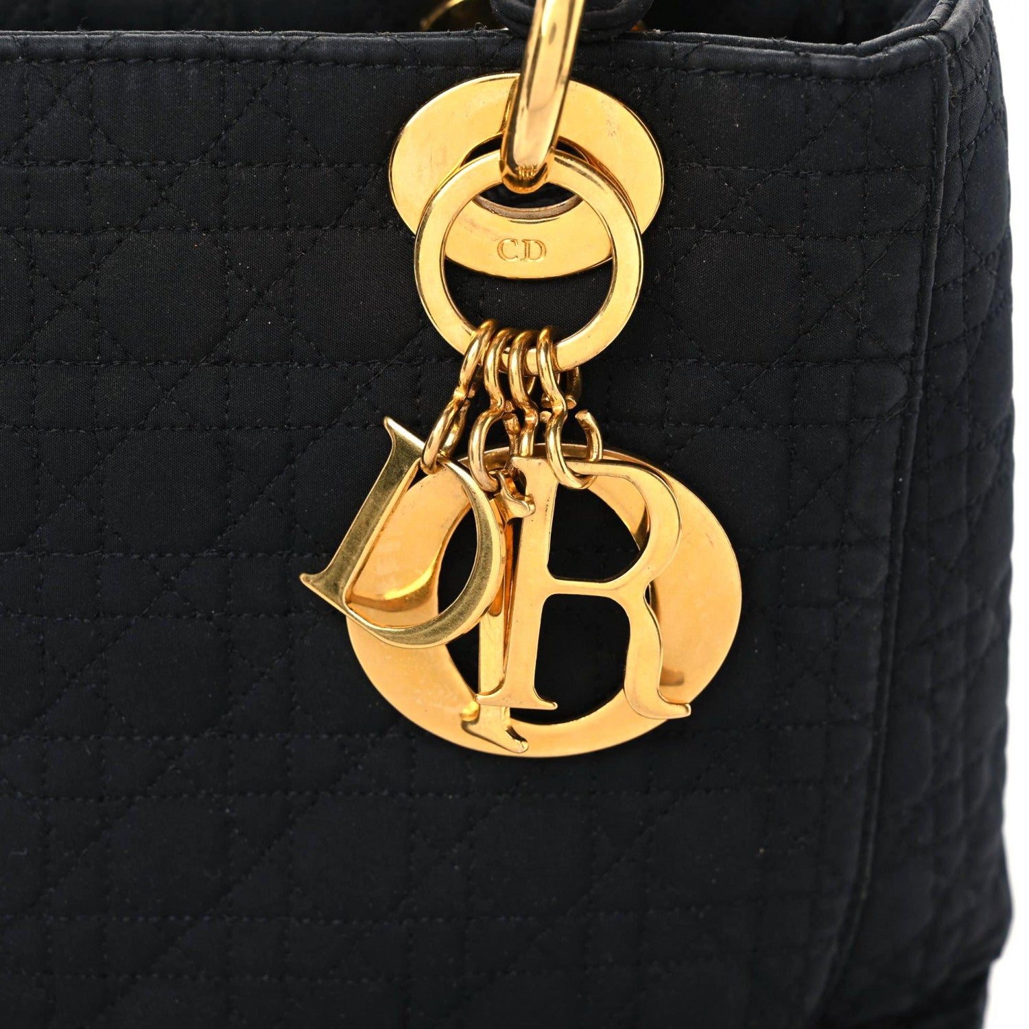 Christian Dior Nylon Cannage Medium Lady Dior Black 14 of 20