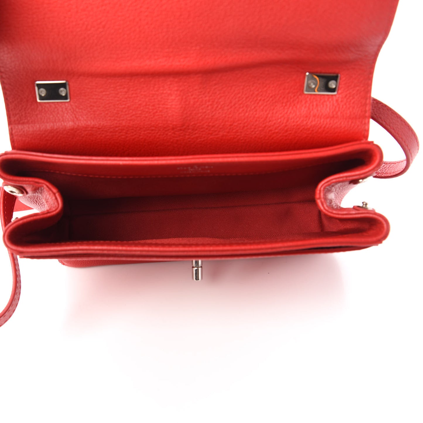 Calfskin Lockme II Chain Bag BB Rubis