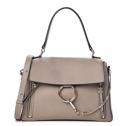 Chloe Calfskin Medium Faye Day Shoulder Bag Motty Grey 1 of 9