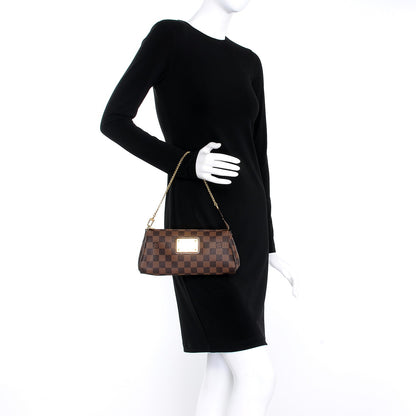 Louis Vuitton Damier Ebene Eva Clutch 2 of 15