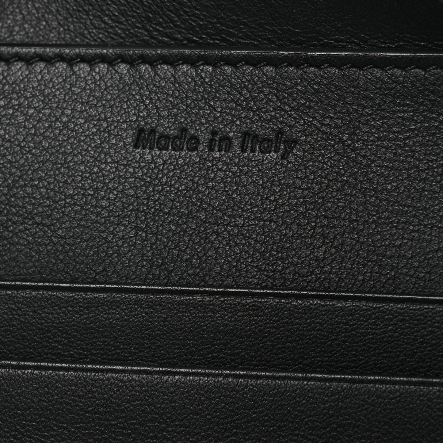Calfskin Large Made In Clutch Pouch Black