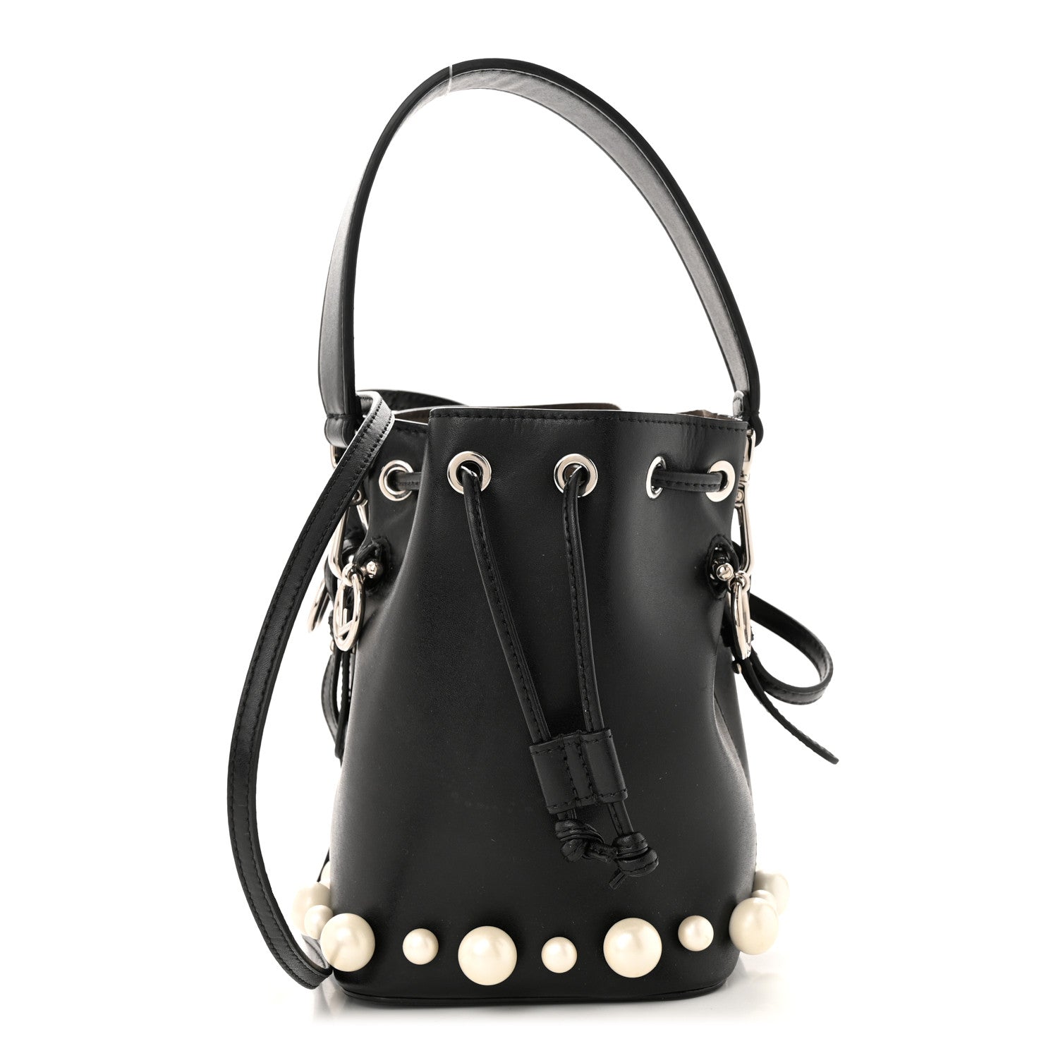 Fendi Vitello Liberty Pearl F is Fendi Mini Mon Tresor Bucket Bag Black 1 of 11