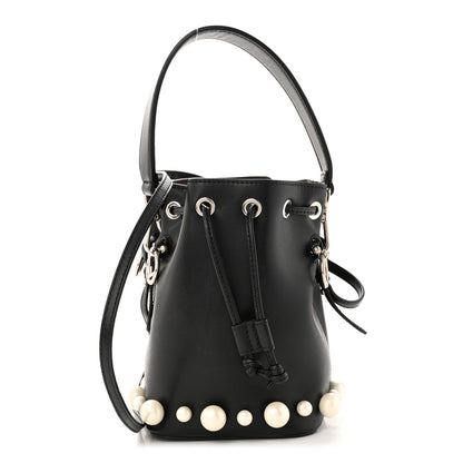 Fendi Vitello Liberty Pearl F is Fendi Mini Mon Tresor Bucket Bag Black 1 of 11