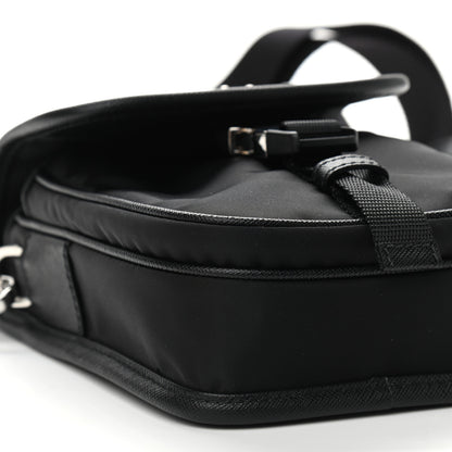 Prada Re-Nylon Saffiano Mini Pocket Single Snap Buckle Messenger Bag Black 9 of 10
