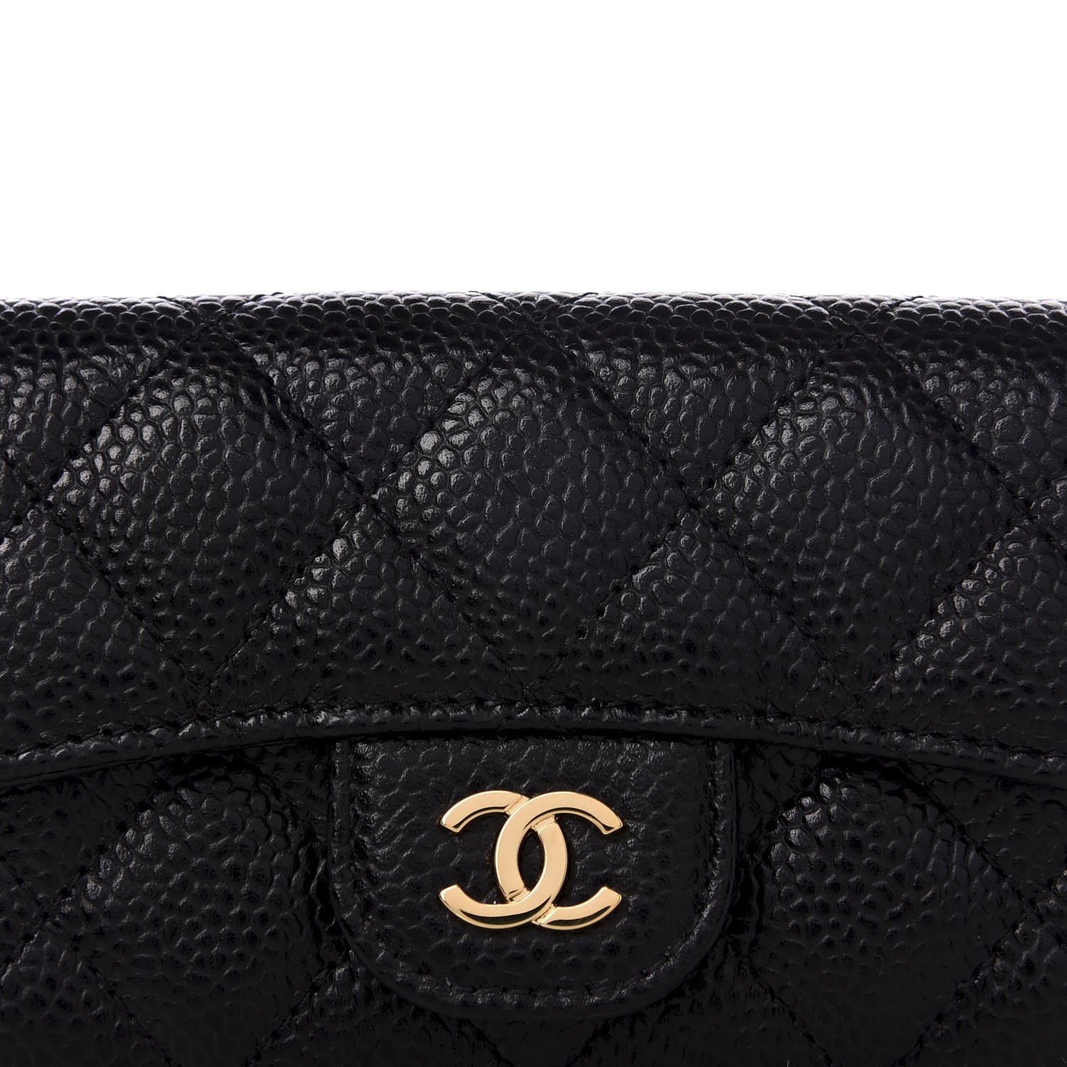 Chanel Caviar Quilted Flap Card Holder Wallet Black 8 of 8