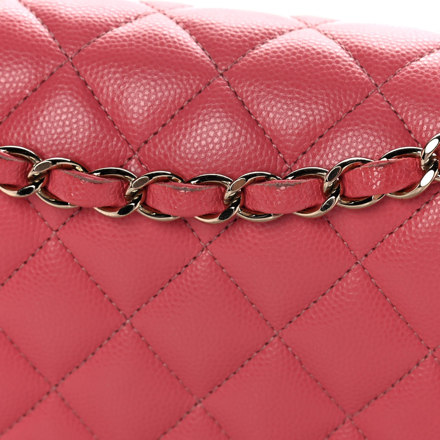 Chanel Caviar Quilted Medium Double Flap Pink 14 of 14