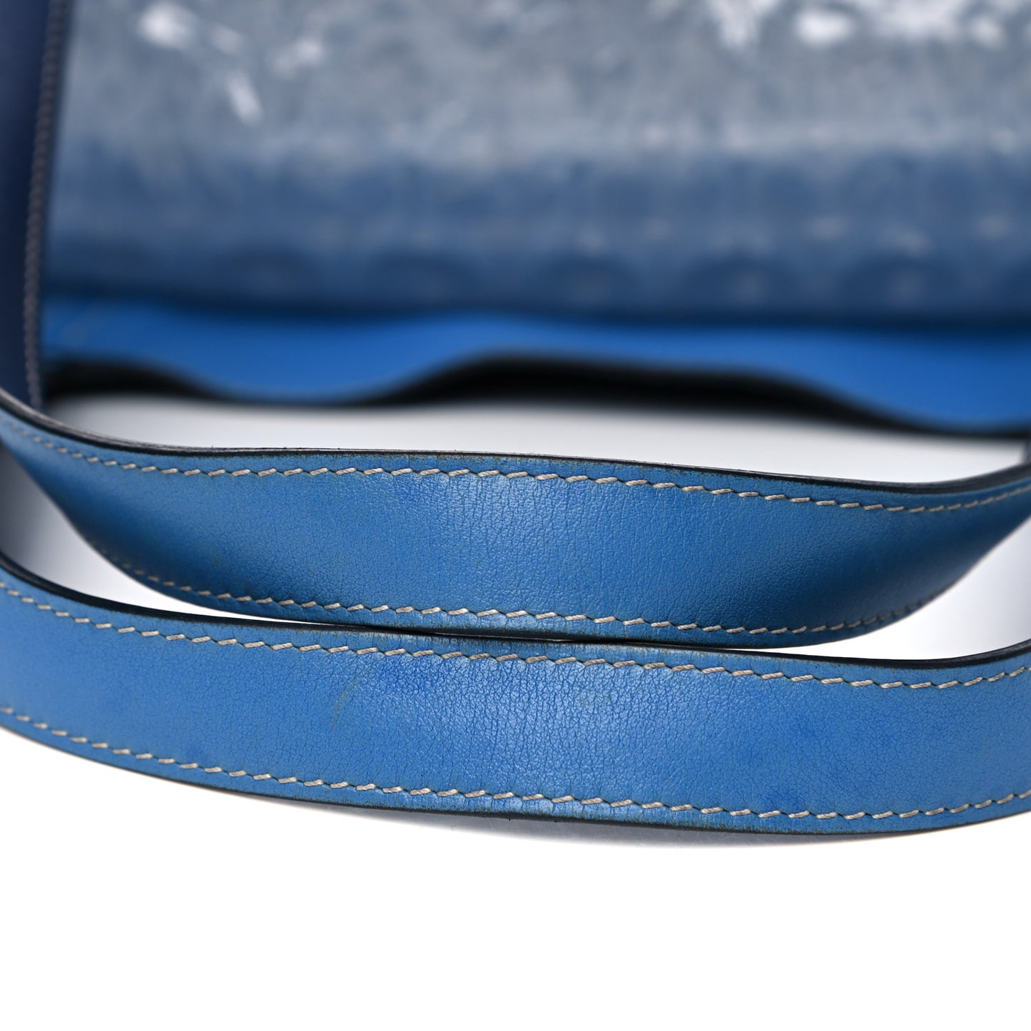 Taurillon Clemence Double Sens 45 Reversible Tote Bleu Encre Zellige