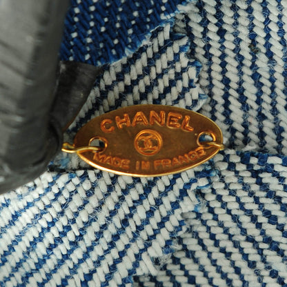 Chanel Denim Camellia Pin Brooch Blue 4 of 4