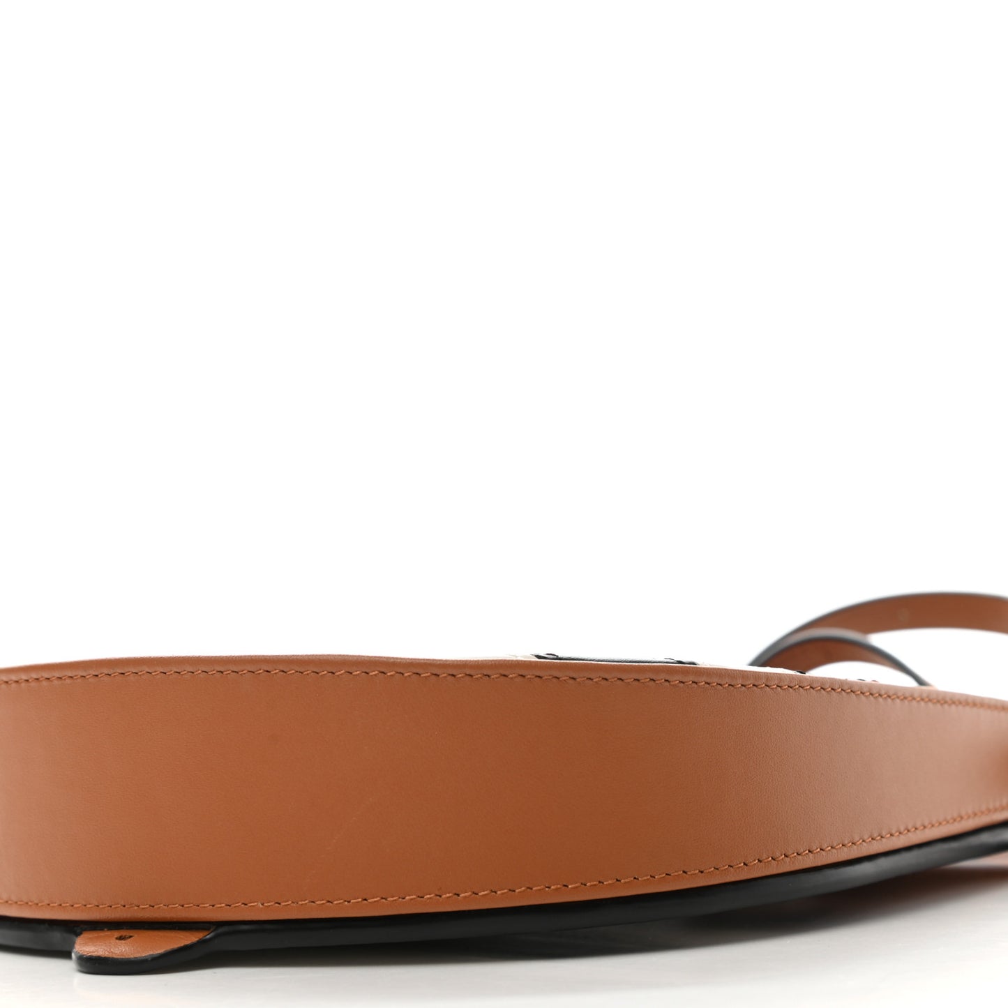 Calfskin Marine Stripe Mini Heel Shoulder Bag Tan