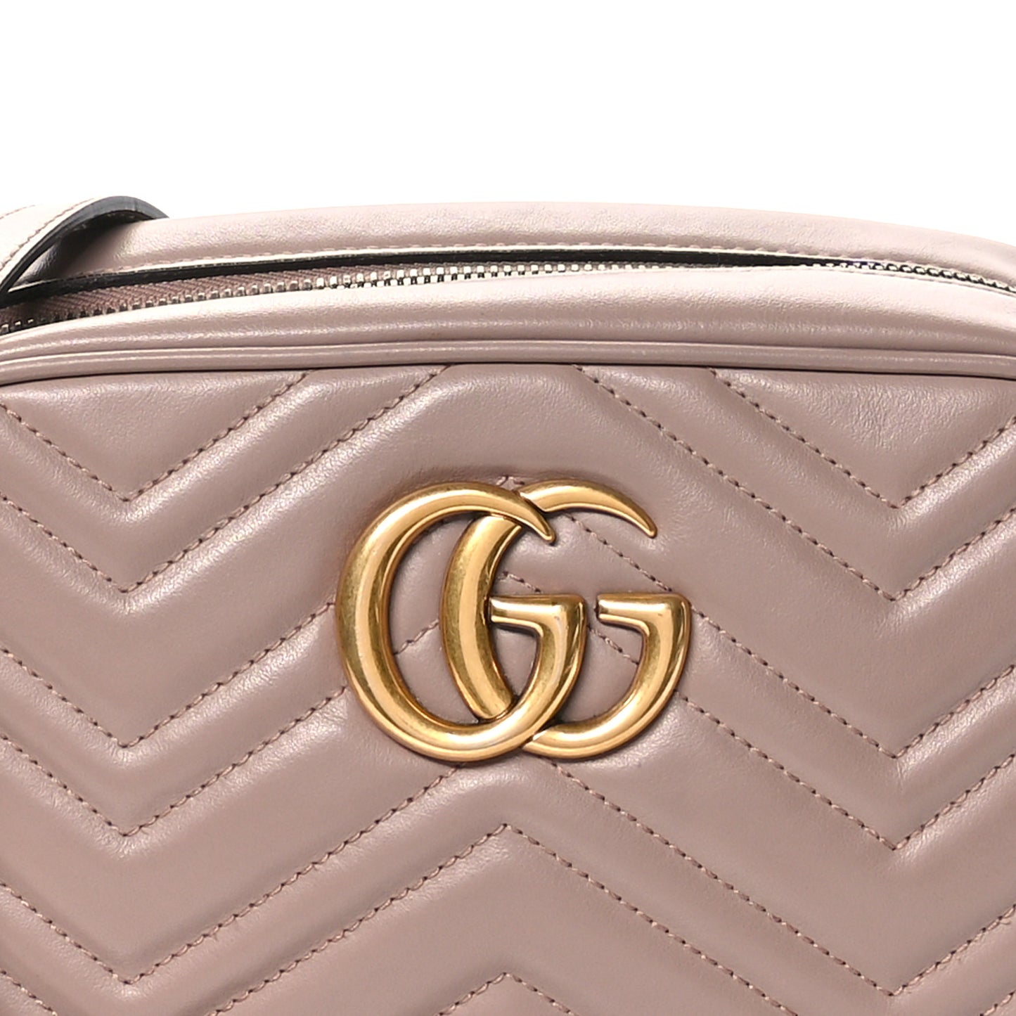 Calfskin Matelasse Small GG Marmont Chain Shoulder Bag Porcelain Rose