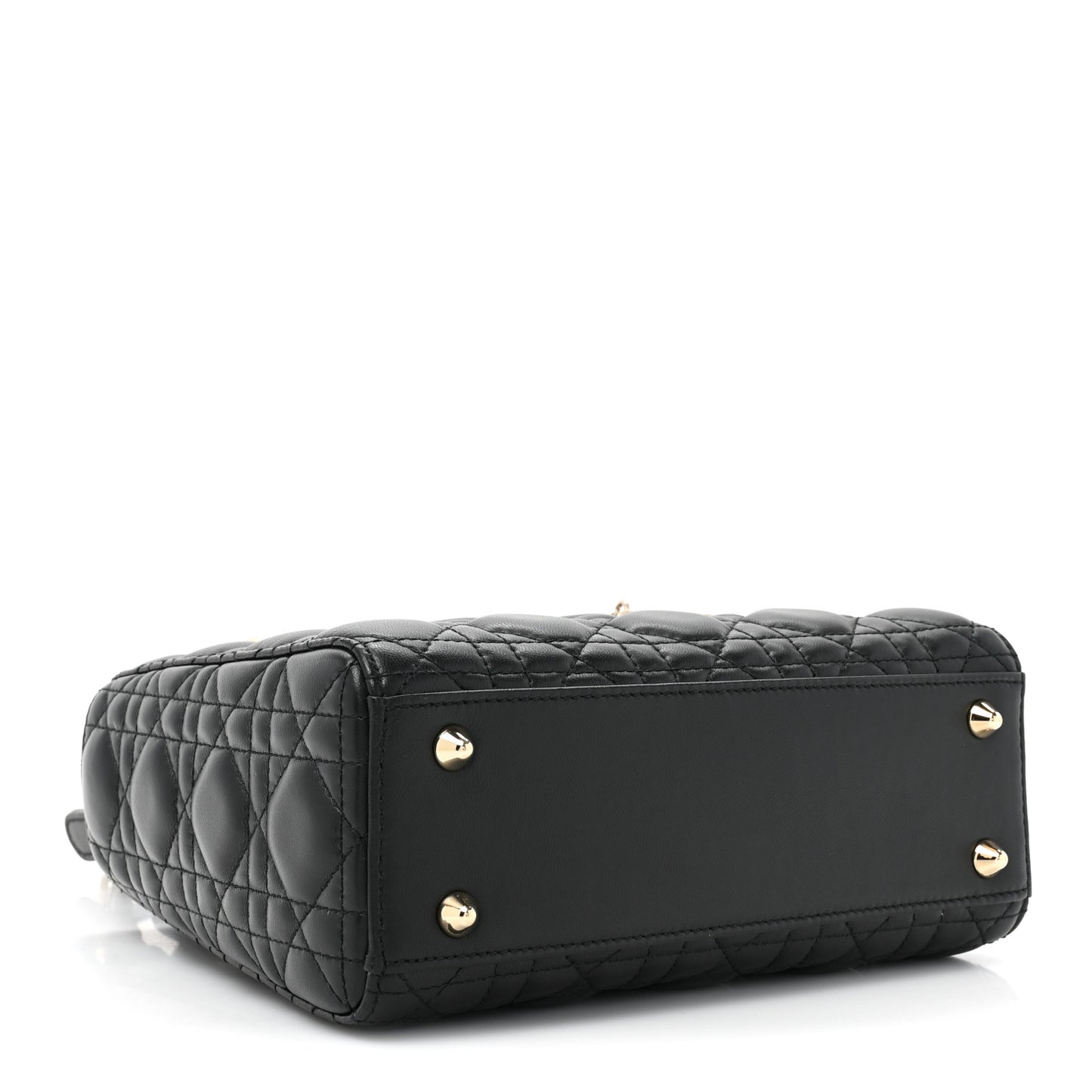 Lambskin Cannage Small Lucky Badges My Lady Dior Black