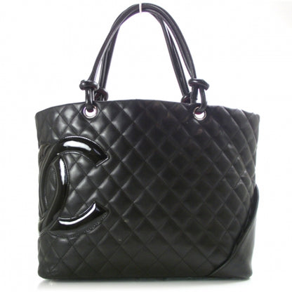 Chanel Calfskin Quilted Large Cambon Tote Black 1 of 12