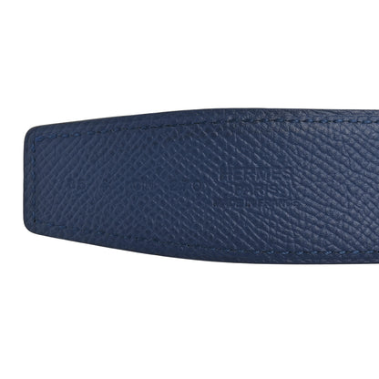 Hermes Epsom Swift 32mm Martelee H Belt 85 34 Bleu Agate Black 5 of 8