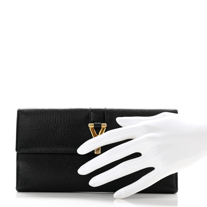 Saint Laurent Textured Calfskin Y Ligne Clutch Black 2 of 10