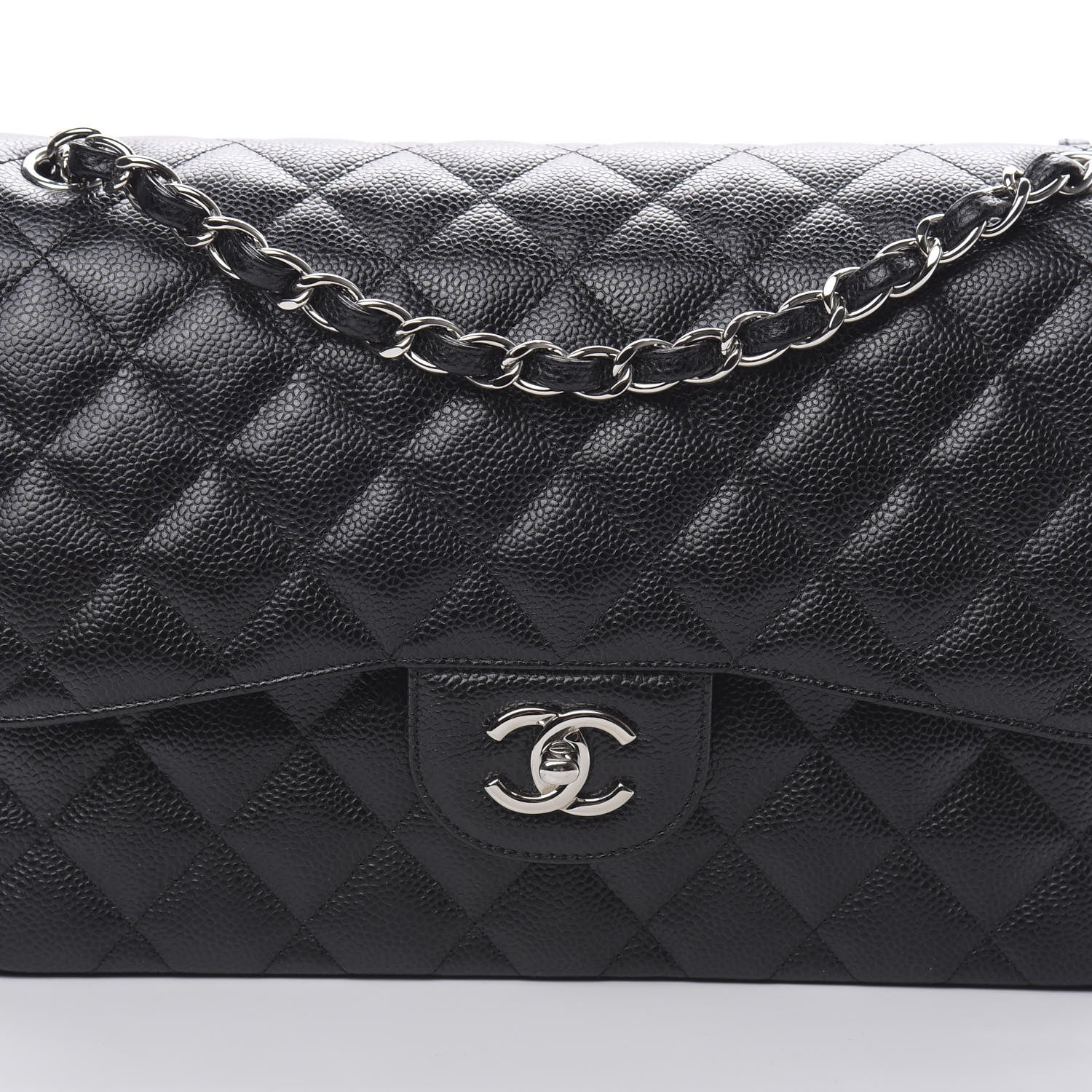 Chanel Caviar Quilted Jumbo Double Flap Black 8 of 11