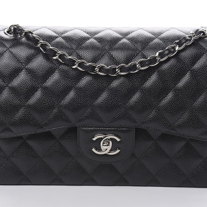 Chanel Caviar Quilted Jumbo Double Flap Black 8 of 11
