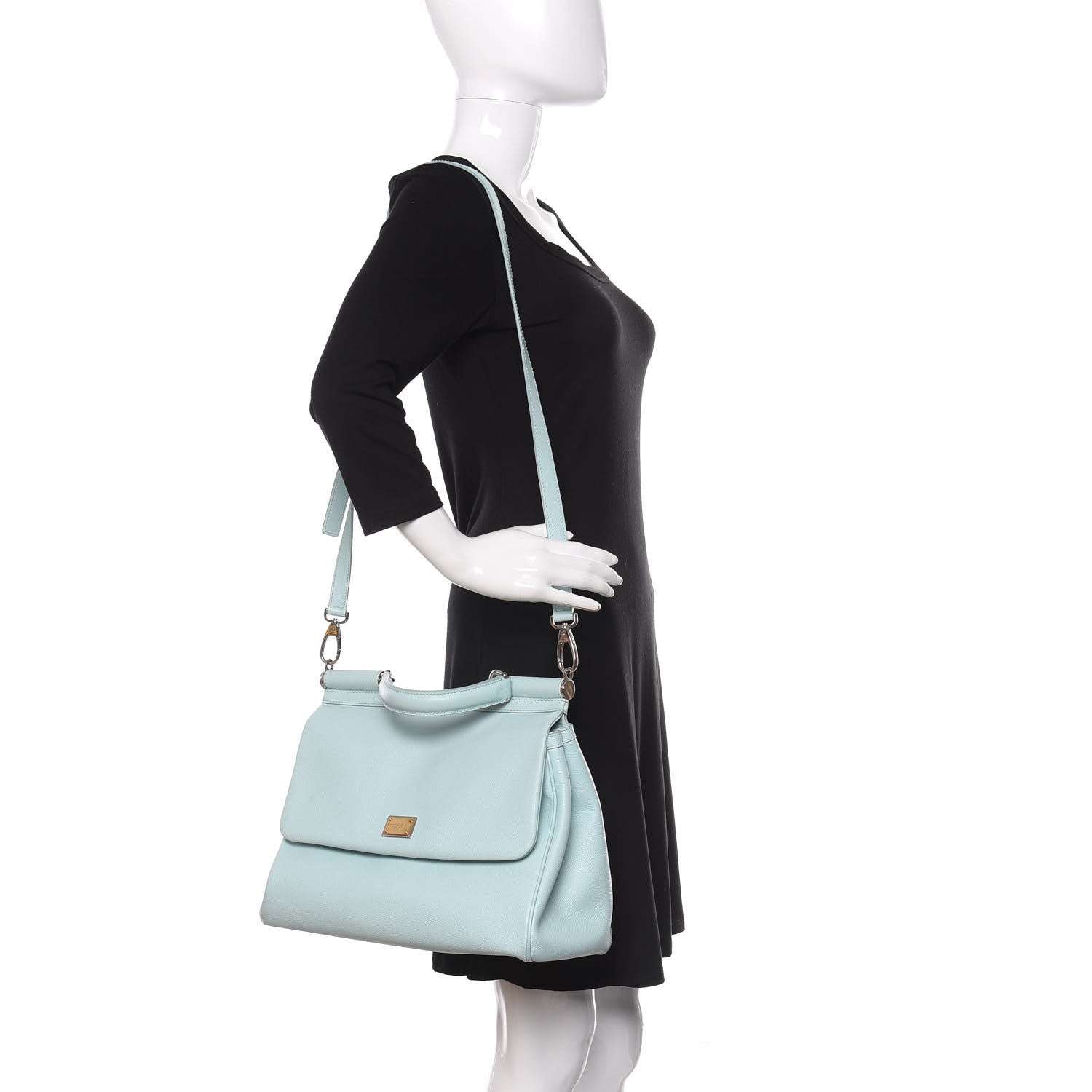 Dolce & Gabbana Dauphine Large Miss Sicily Satchel Light Blue 2 of 18