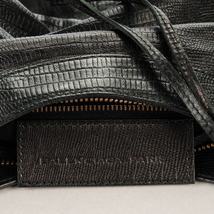 Balenciaga Agneau Classic Hardware Lizard Embossed Hip Black 6 of 7