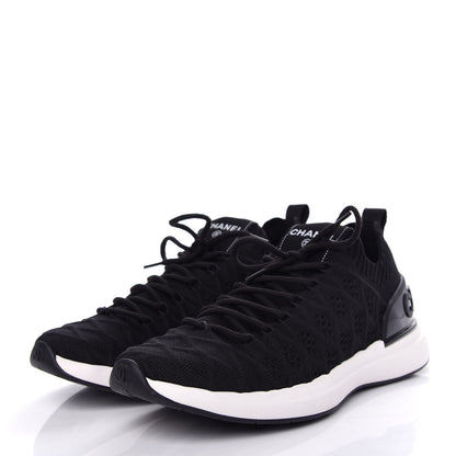 Chanel Fabric Logo Sneakers 38 Black 3 of 10