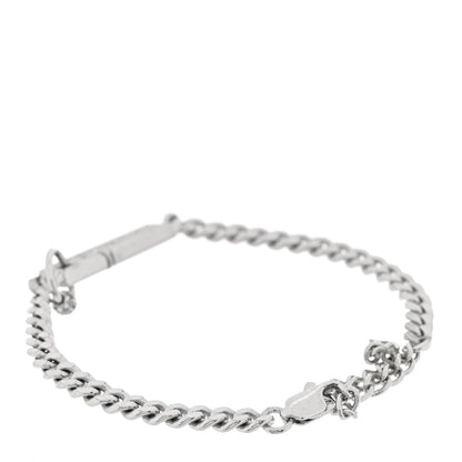 Christian Dior Crystal Logo ID Chain Bracelet Silver 3 of 4