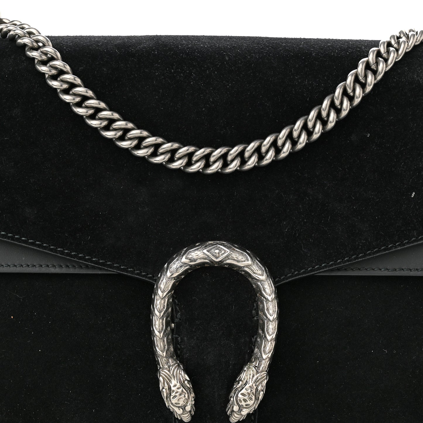 Suede Medium Dionysus Shoulder Bag Black