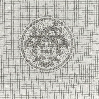 Hermes Porcelain Mosaique Au 24 Platinum Square Plate N°3 6 of 7