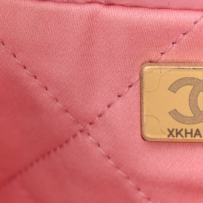 Chanel Shiny Calfskin Quilted Small Chanel 22 Pink 9 of 12