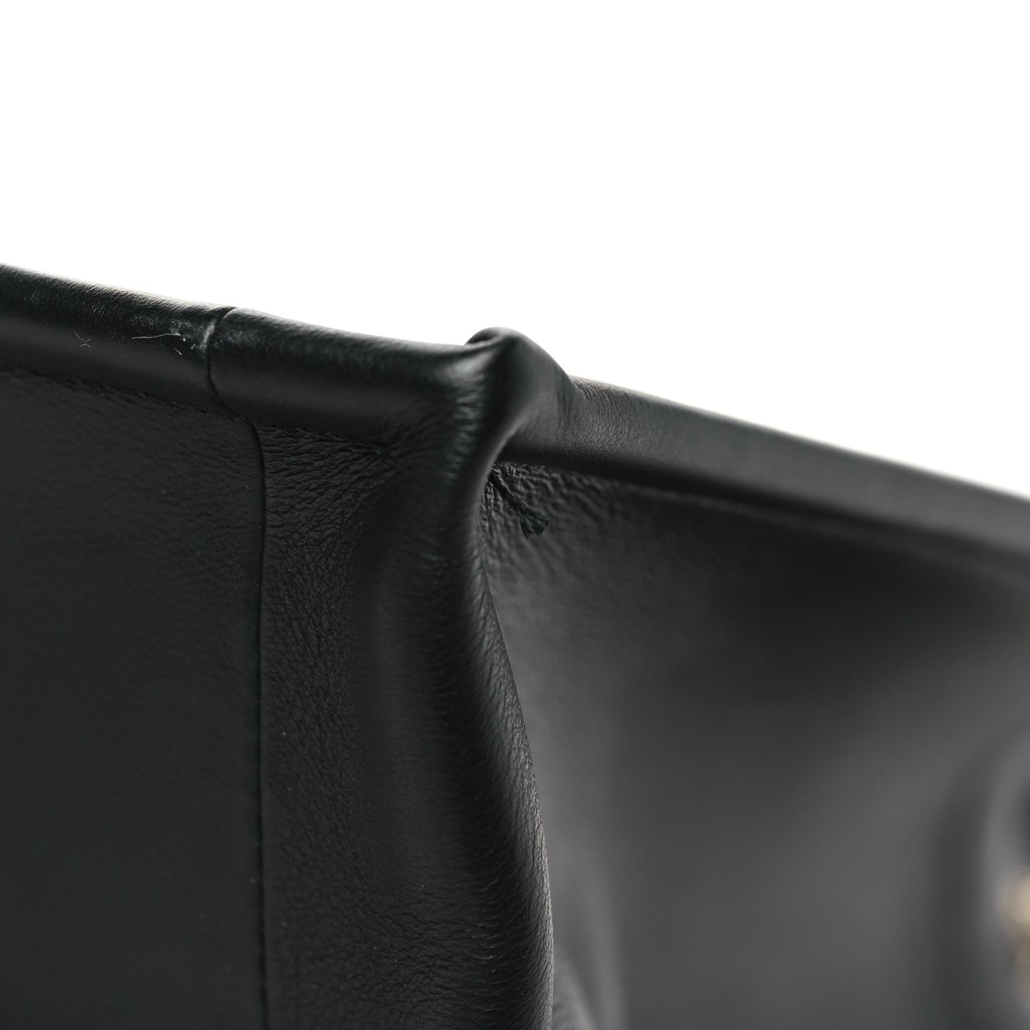 Calfskin Macro Cannage Medium Book Tote Black