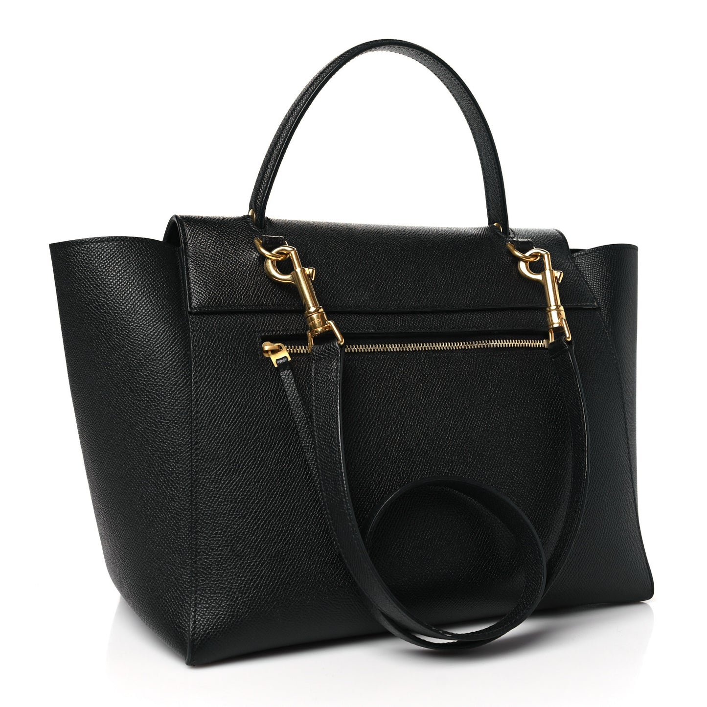 Grained Calfskin Mini Belt Bag Black