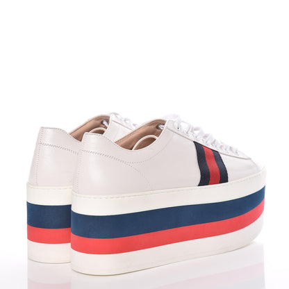 Gucci Calfskin Peggy Platform Sneakers 39.5 White 4 of 11