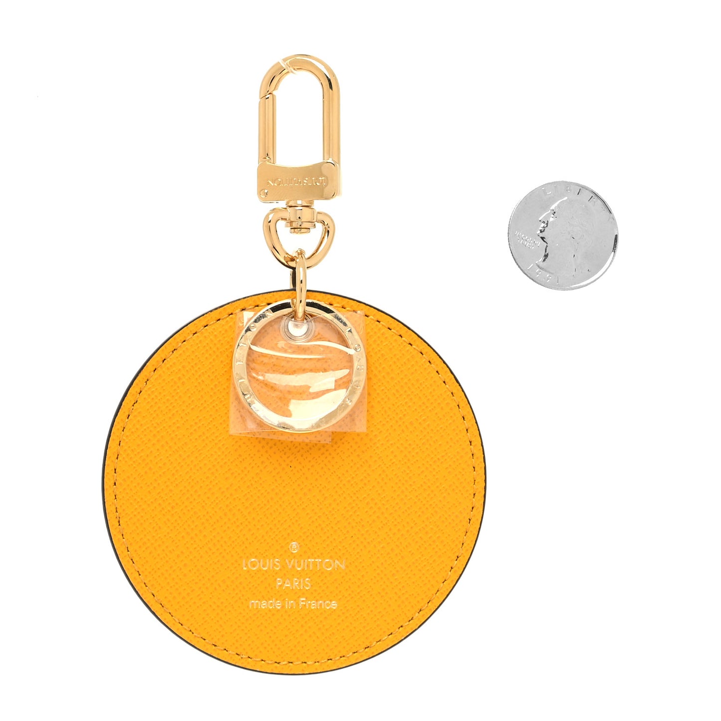 Monogram 2022 Christmas Animation New York Soho Bag Charm Key Ring Yellow