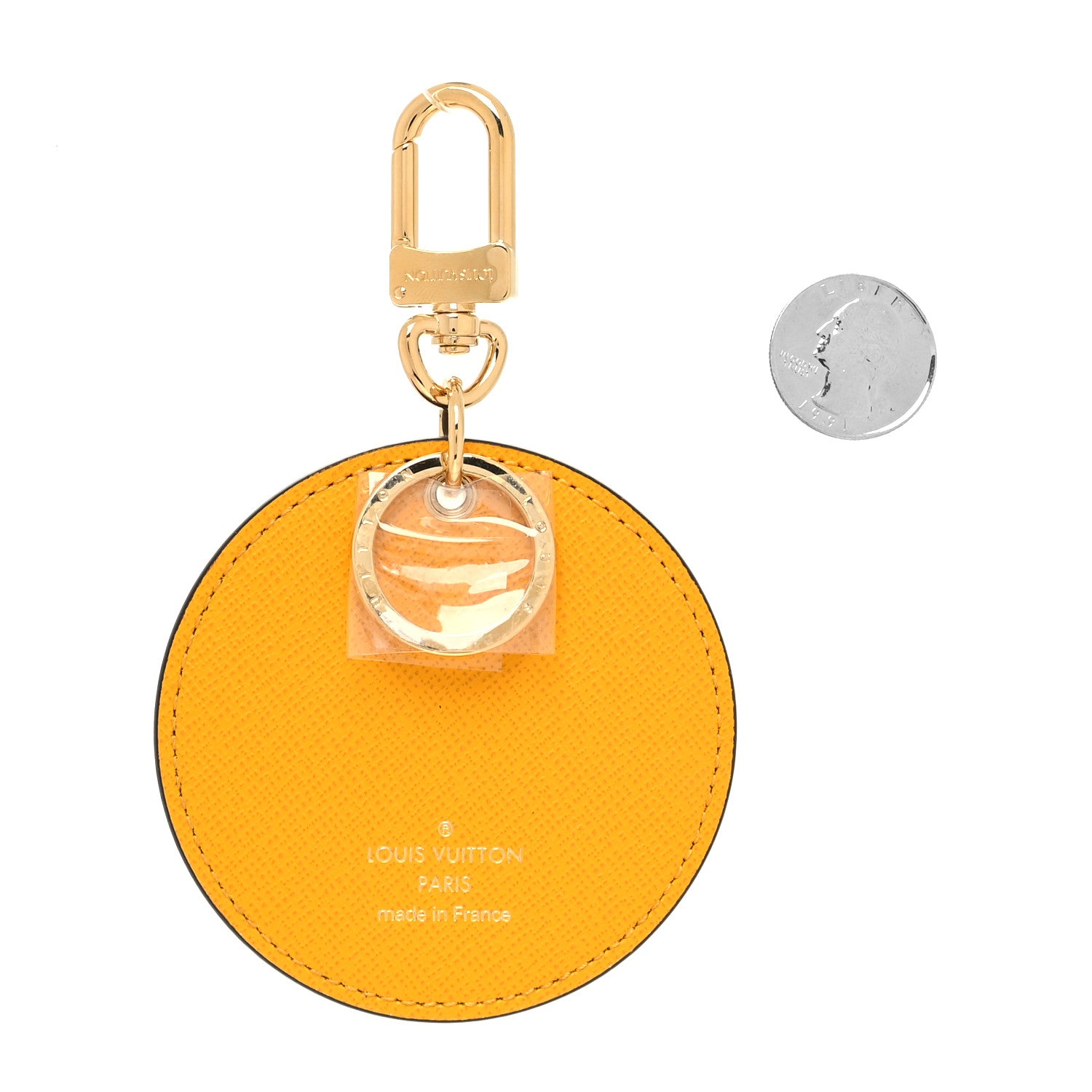 Louis Vuitton Monogram 2022 Christmas Animation New York Soho Bag Charm Key Ring Yellow 2 of 3