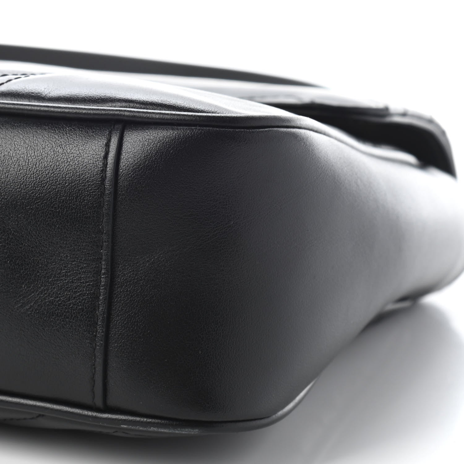 Gucci Calfskin Matelasse Medium GG Marmont Shoulder Bag Black 9 of 9