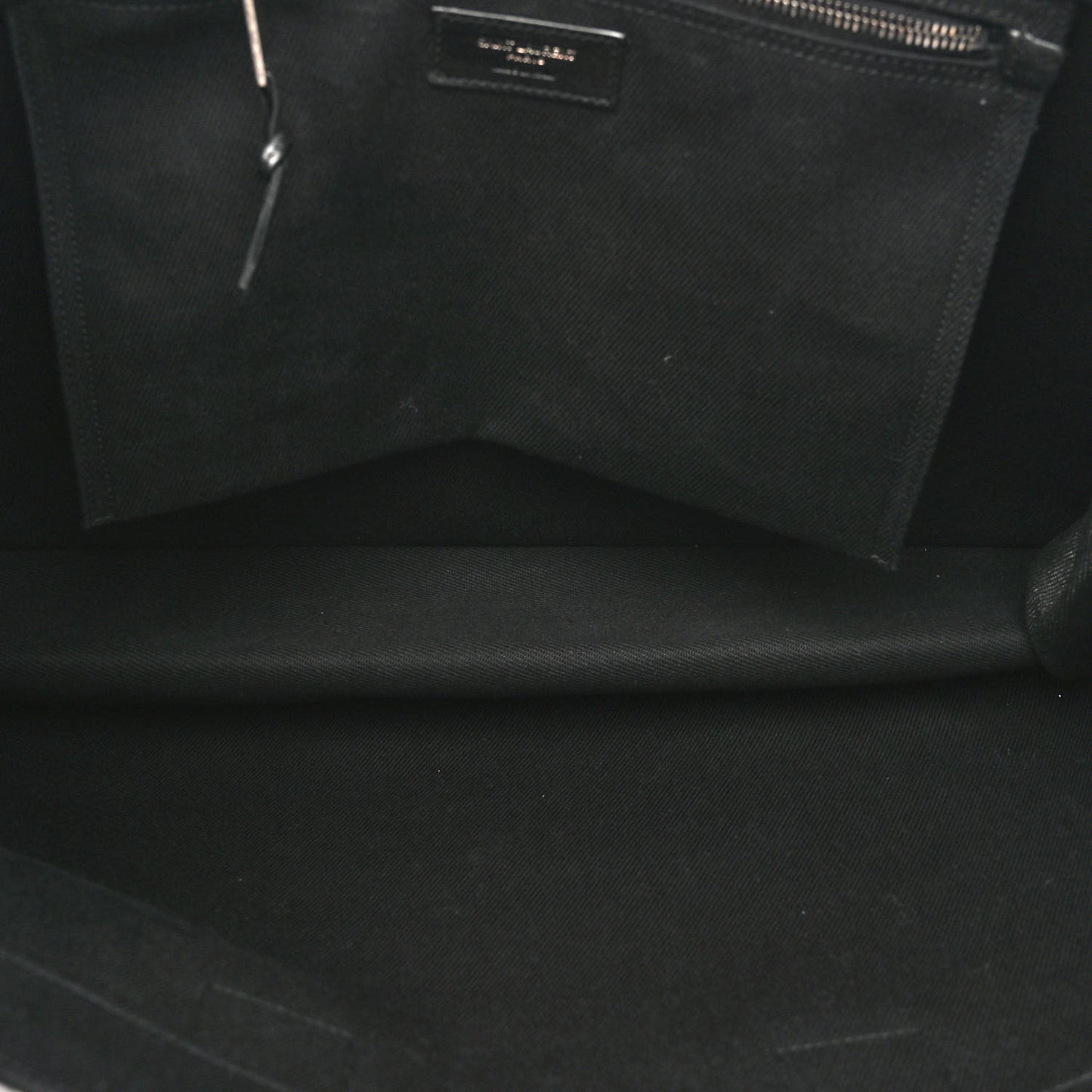 Linen Calfskin Rive Gauche Tote Black
