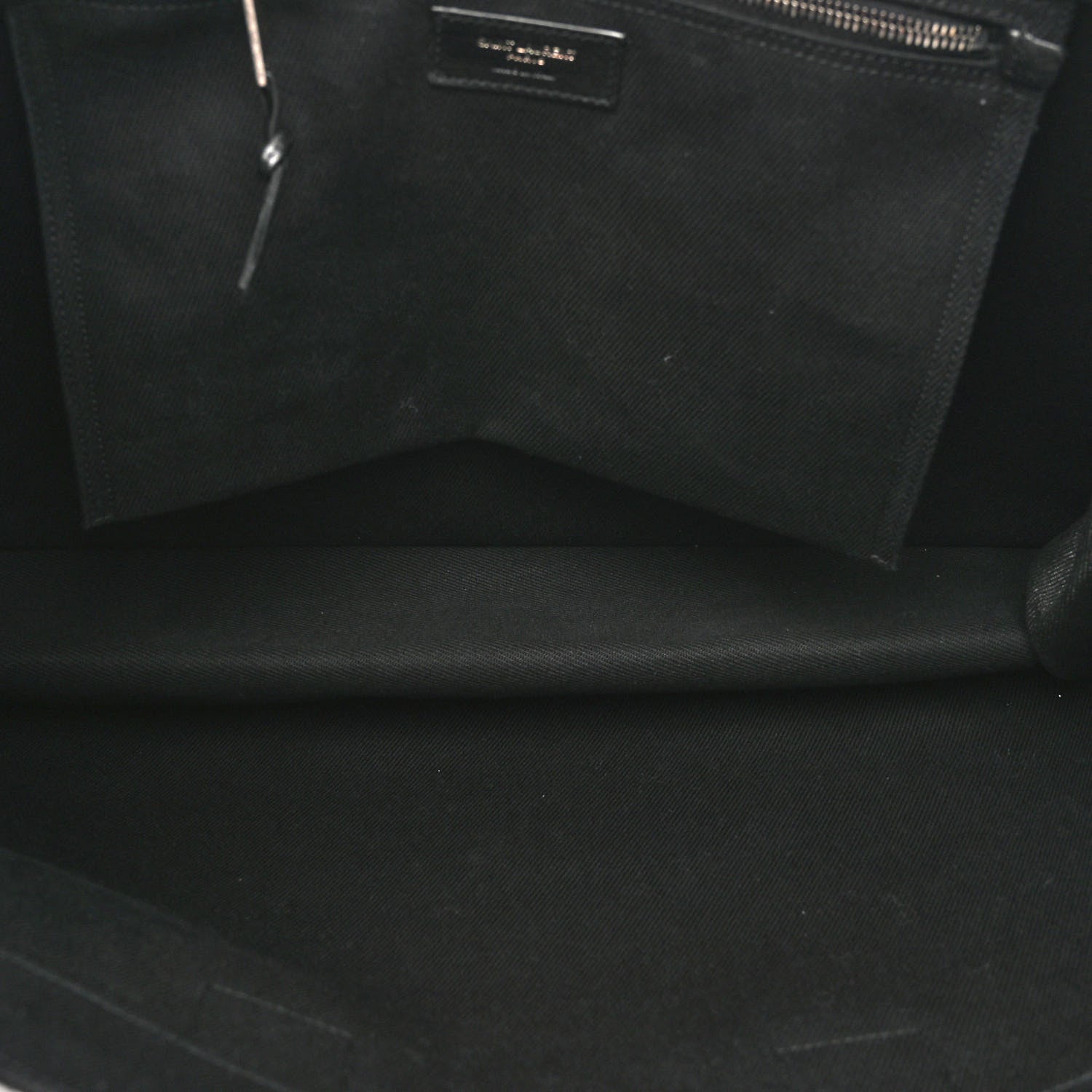 Saint Laurent Linen Calfskin Rive Gauche Tote Black 5 of 9
