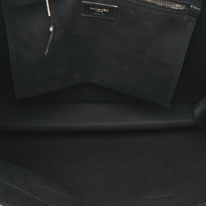 Saint Laurent Linen Calfskin Rive Gauche Tote Black 5 of 9