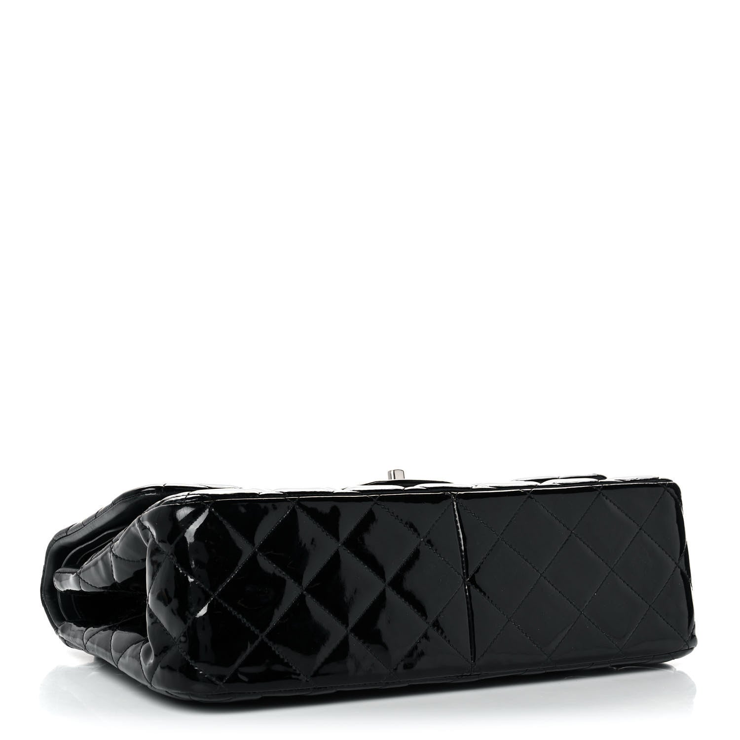 Chanel Patent Quilted Jumbo Double Flap Black 3 of 9