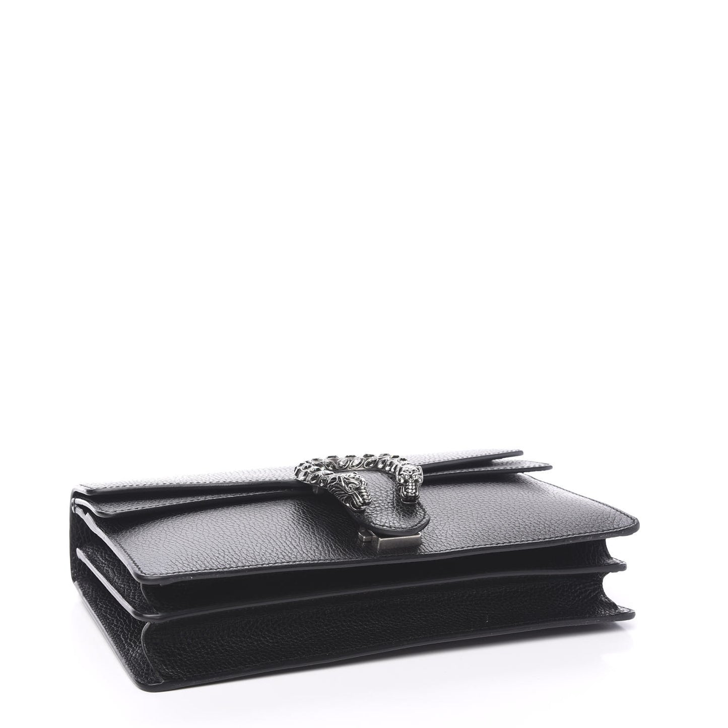 Pebbled Calfskin Small Dionysus Shoulder Bag Black