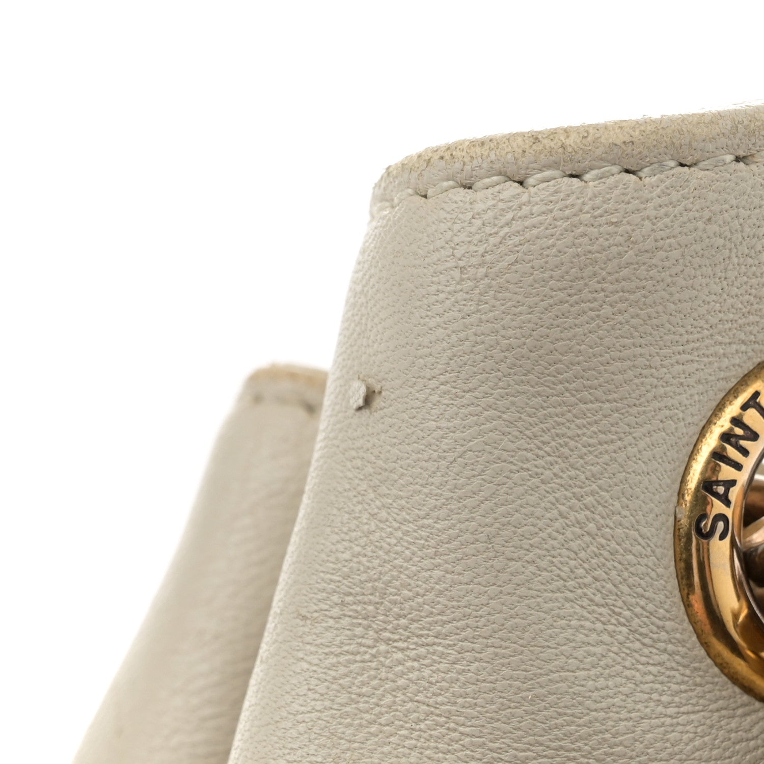 Saint Laurent Lambskin Matelasse Monogram Joe Backpack Cream 13 of 19