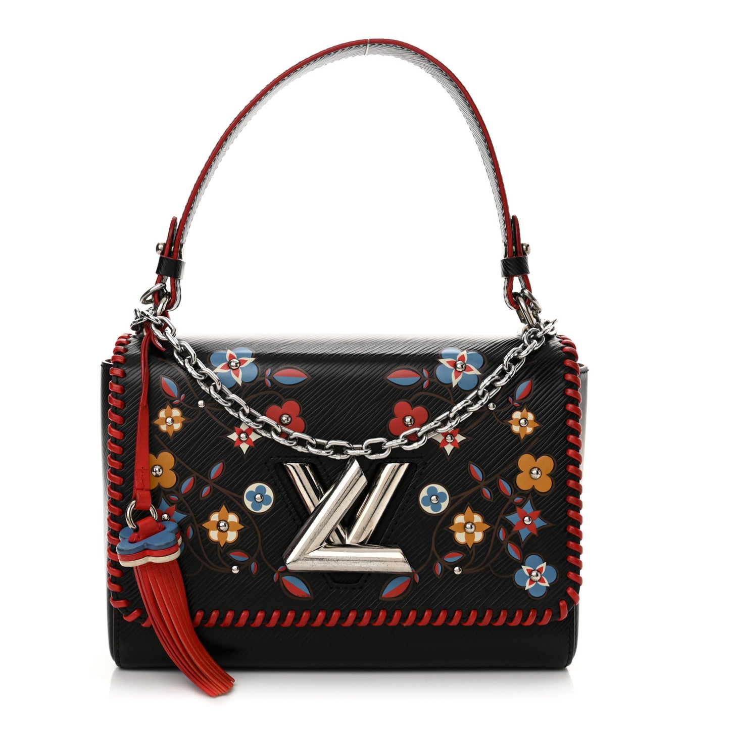 Epi Flower Twist Shoulder Bag MM  Black