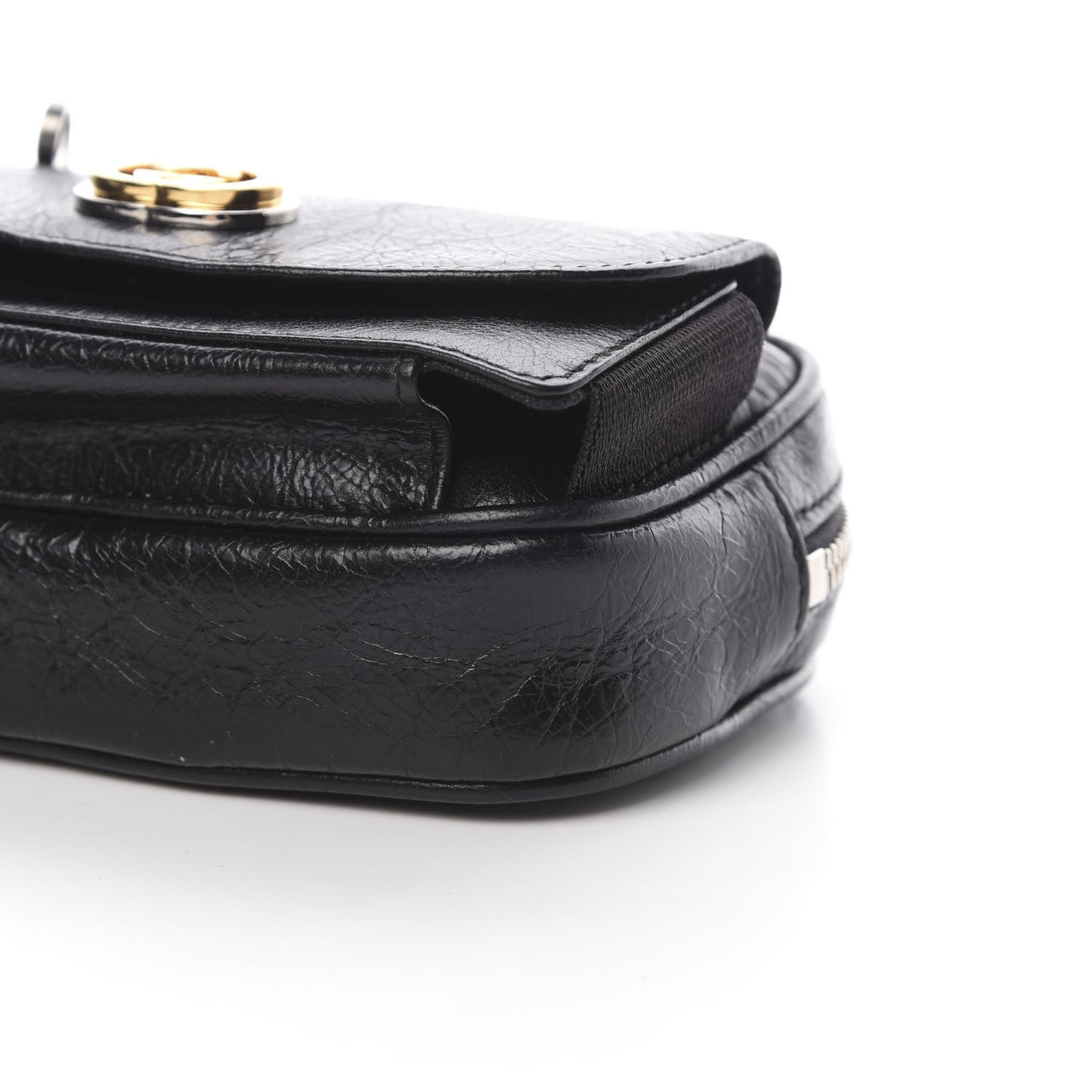 Fluffy Calfskin Mini Morpheus Belt Bag 90 36 Black