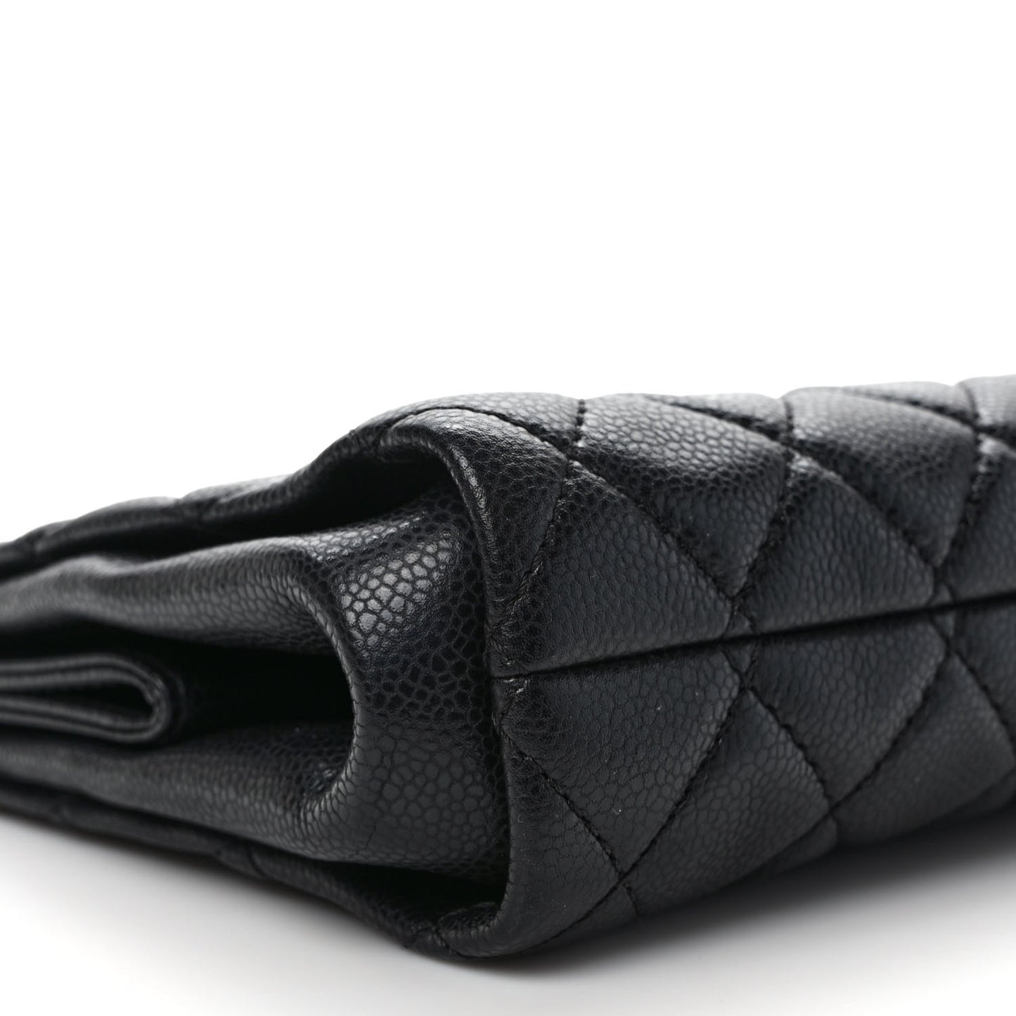 Caviar Quilted CC Large Clutch Black