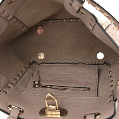 Valentino Garavani Pebbled Calfskin Mini Rockstud Tote Poudre 4 of 9