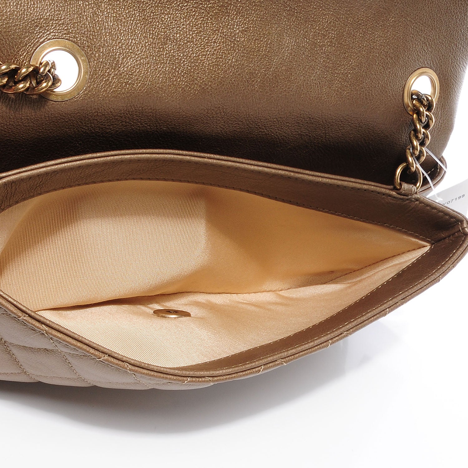 Chanel Calfskin Medium Crown Flap Gold 7 of 9
