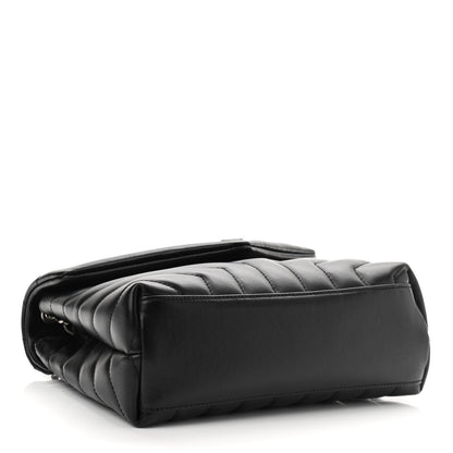 Saint Laurent Calfskin Y Quilted Monogram Small Loulou Chain Satchel Black 4 of 12