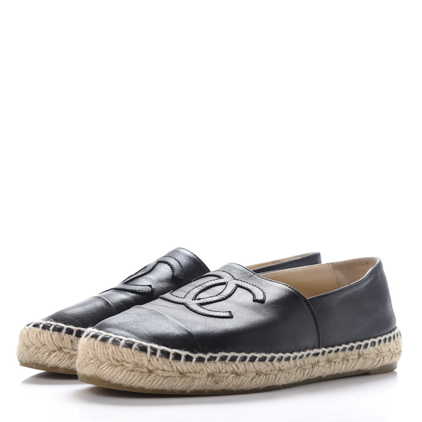 Lambskin CC Espadrilles 36 Black