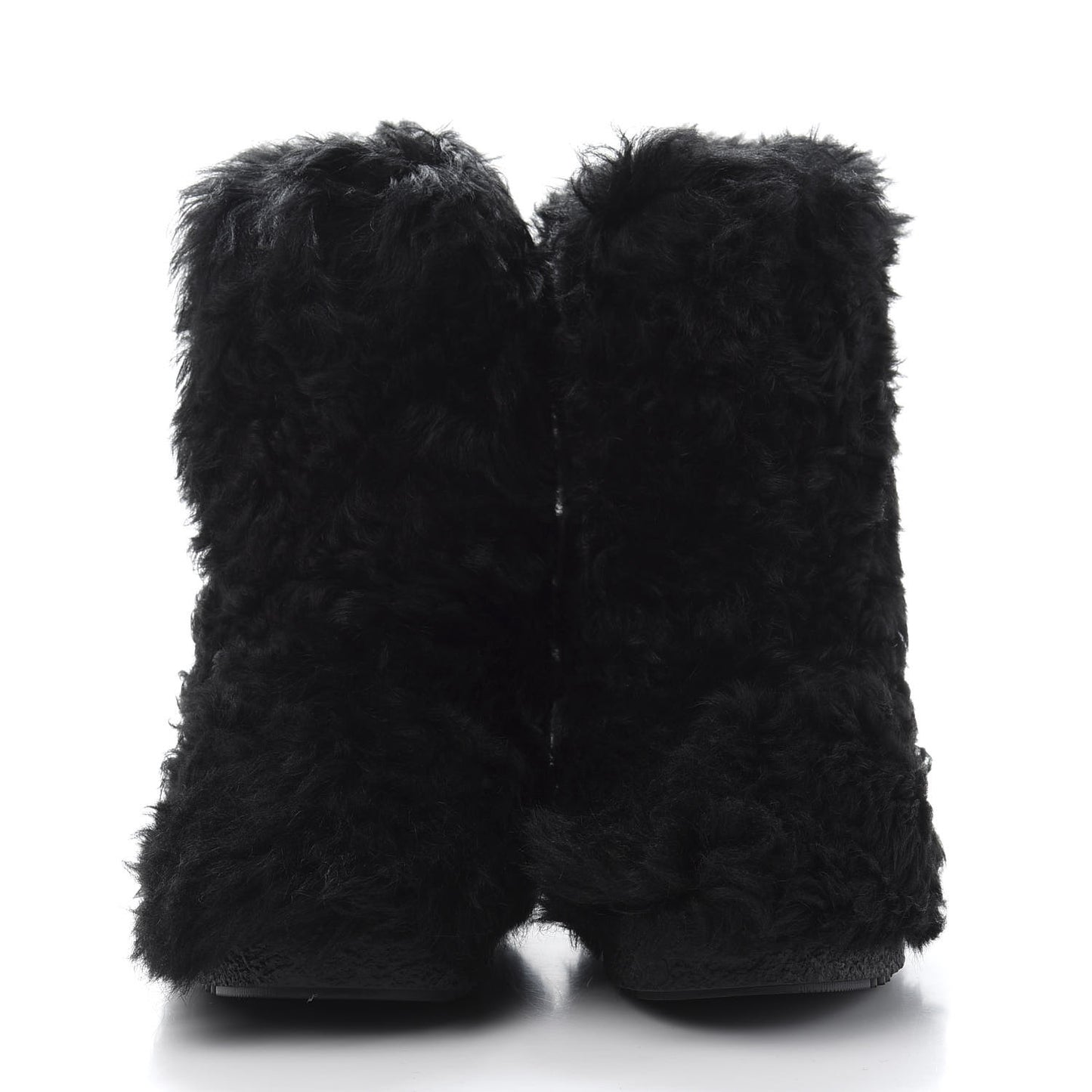 Shearling Lamb Boots 42 Black