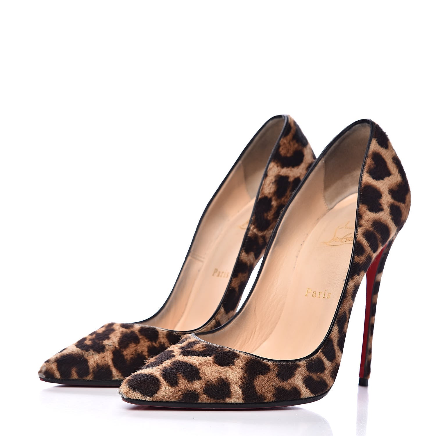 Christian Louboutin Pony Hair So Kate 120 Pumps 39 Leopard Black 3 of 12